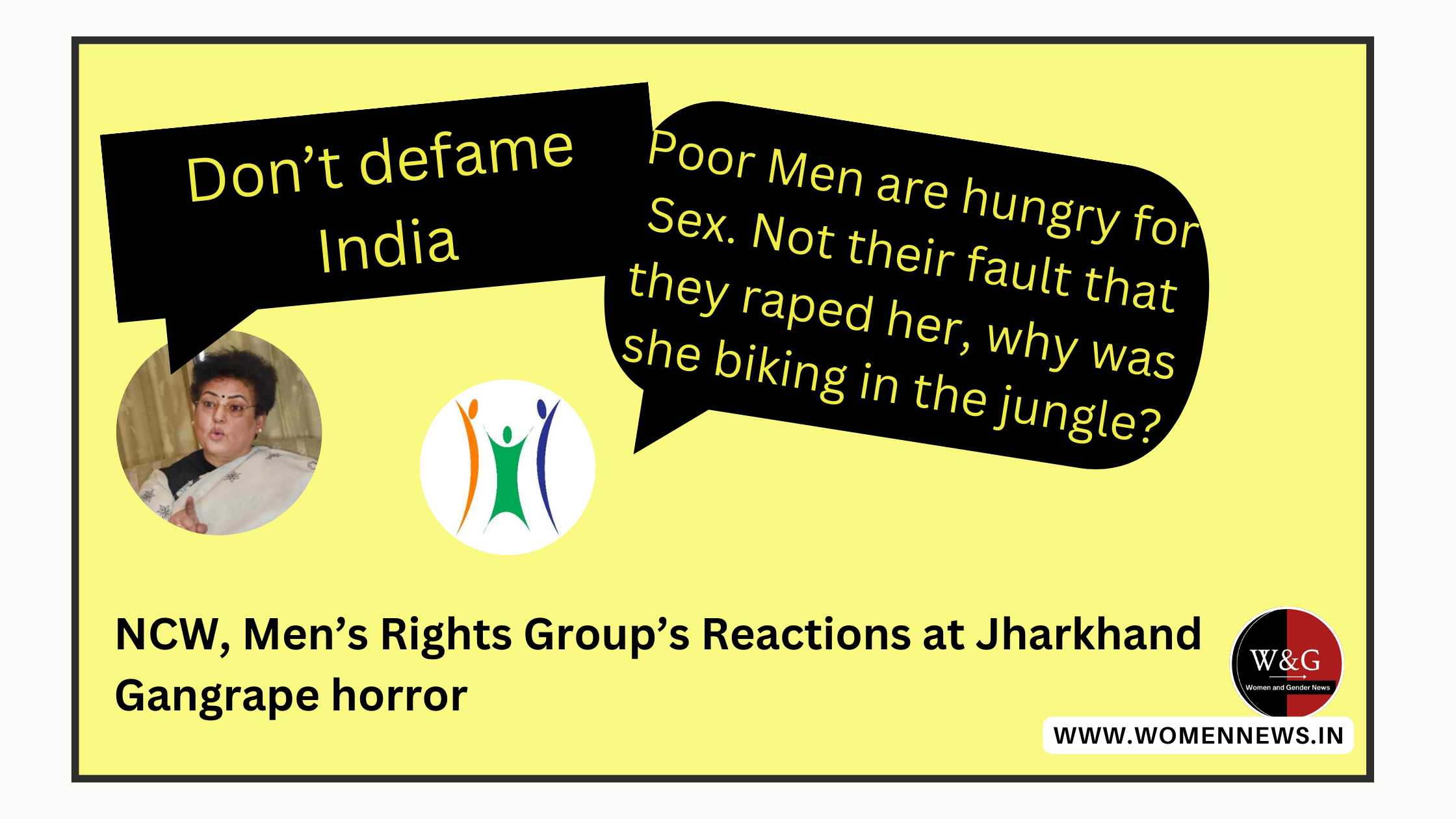 Insensitive Comments by NCW Chief and Men’s Rights Activists after Jharkhand Gang-rape of Spanish Biker